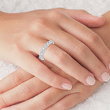 2ctw round brilliant diamond eternity ring platinum size M - British product