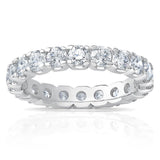 2ctw round brilliant diamond eternity ring platinum size M - British product