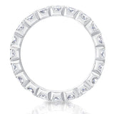 2ctw round brilliant diamond eternity ring platinum size M - British product