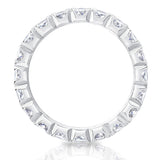 2ctw round brilliant diamond eternity ring platinum size M - British product