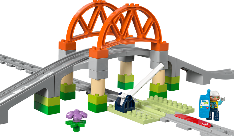 LEGO DUPLO Train Bridge and Tracks 42 Pieces (British brand)
