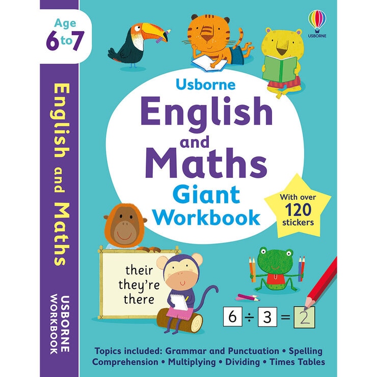 Usborne bumper workbook for children aged 5-8, imported from the UK