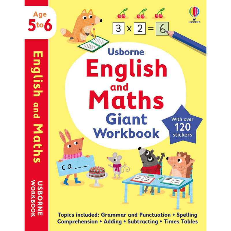 Usborne bumper workbook for children aged 5-8, imported from the UK
