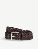 Anderson's woven leather belt braided matte buckle - British product