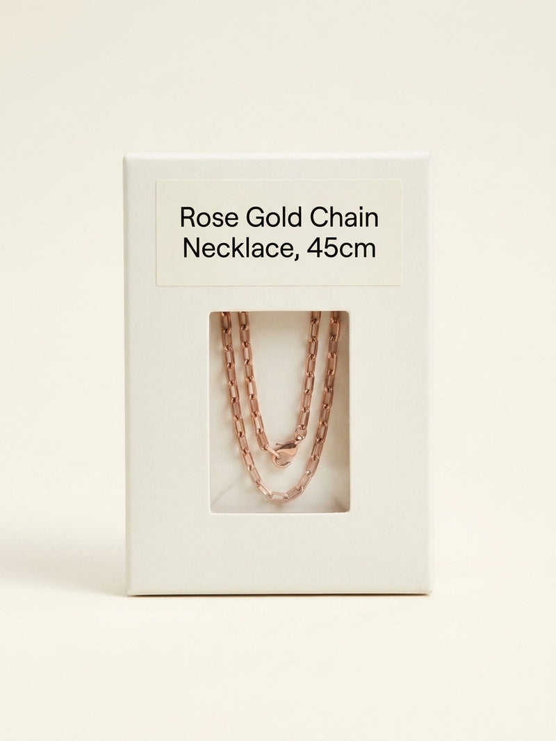 Cartier Santos small 18ct rose gold chain necklace (British brand)