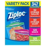 Ziploc Freezer Variety Bags 347 Pack (British brand)