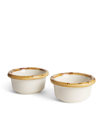Harrods Les Ottomans Set of 2 Bamboo Bowls (8cm)- Buy online at McGrocer
