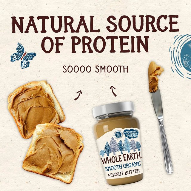 Whole Earth Organic Smooth Peanut Butter 340g GOODS M&S