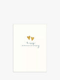 Woodmansterne Gold Hearts anniversary card - British product