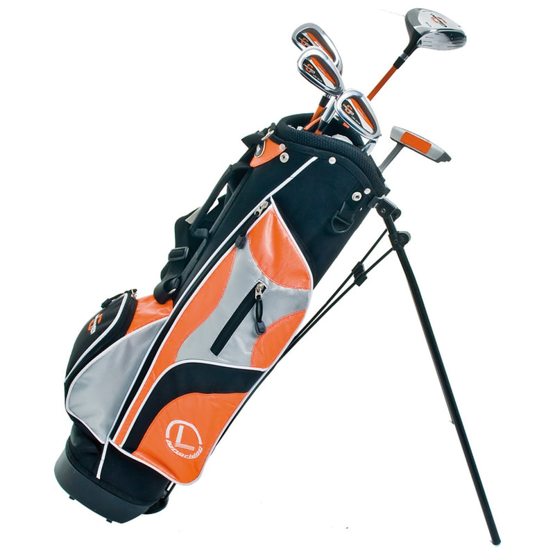 Longridge junior golf set orange clubs and stand bag, imported from the UK