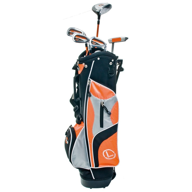 Longridge junior golf set orange clubs and stand bag, imported from the UK