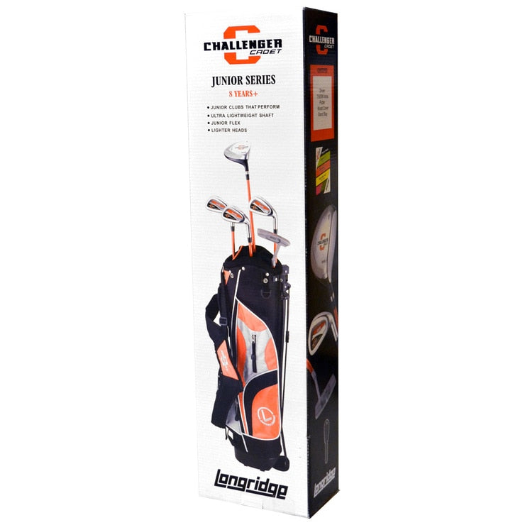 Longridge junior golf set orange clubs and stand bag, imported from the UK
