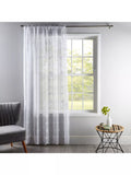 Deyron white voile fabric with floral finish, imported from the UK