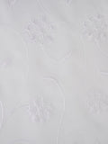 Deyron white voile fabric with floral finish, imported from the UK