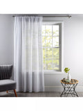 Deyron white voile fabric with stripe design (British brand)