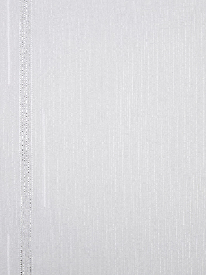 Deyron white voile fabric with stripe design (British brand)