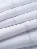 Deyron white voile fabric with stripe design (British brand)