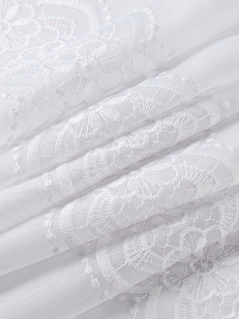 Deyron Penrose voile fabric white 20m (British brand)