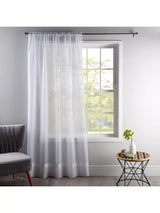 John Lewis Deyron Morven Voile Fabric, White, 300cm x 20m Roll- Buy online at McGrocer