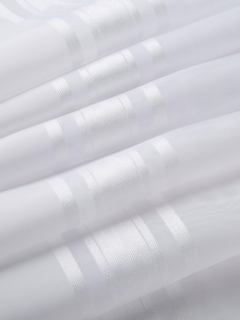 Deyron Morven voile fabric white - British product