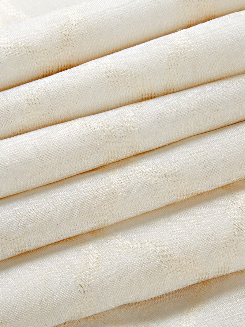 Deyron voile fabric cream colour 300cm width, UK version