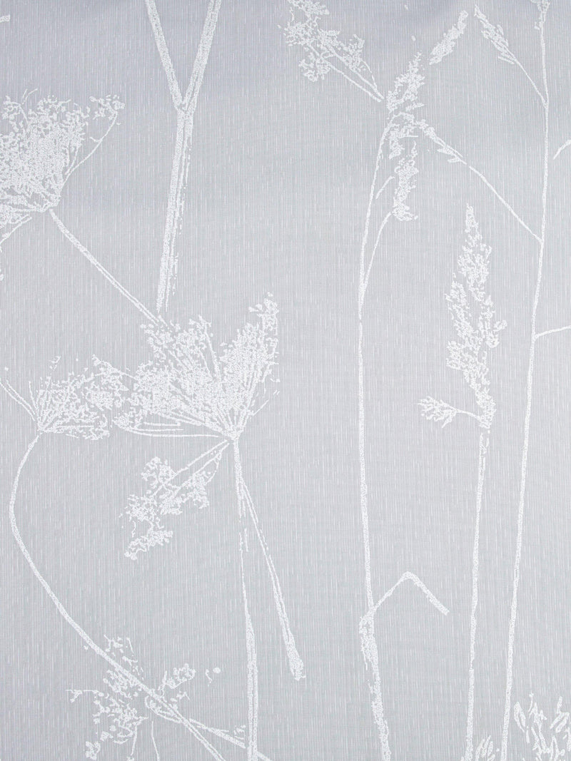 Deyron Hardwick voile fabric white floral design, UK version