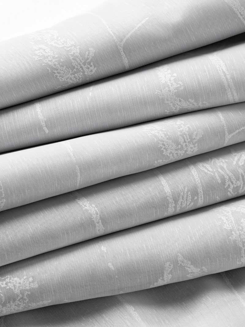 Deyron Hardwick voile fabric white floral design, UK version