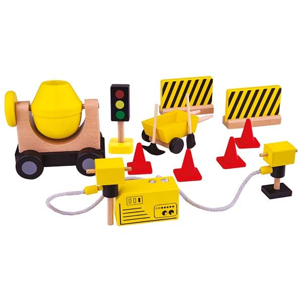 Tidlo Wooden Construction Equipment Set GOODS Superdrug