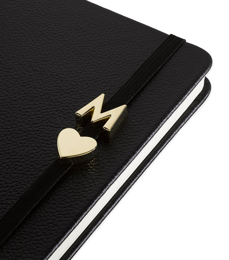 Moleskine gold-plated A notebook charm, imported from the UK