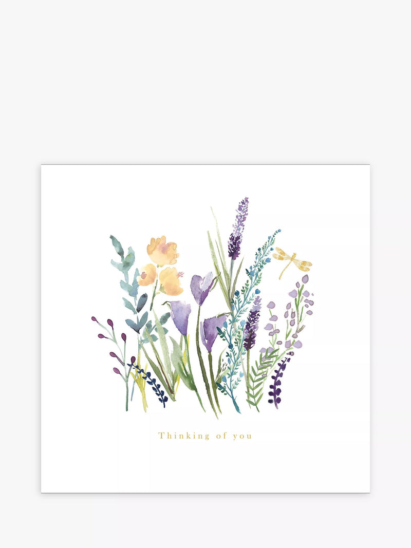 Woodmansterne dragonfly in rushes sympathy card (British brand)
