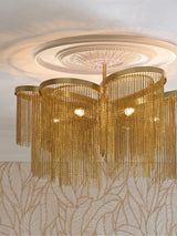 Next Clarke and Clarke Gold Metal Marseille Chandelier 35cm- Buy online at McGrocer