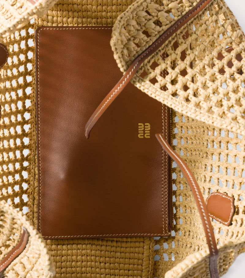 Miu Miu raffia top-handle handbag, imported from the UK