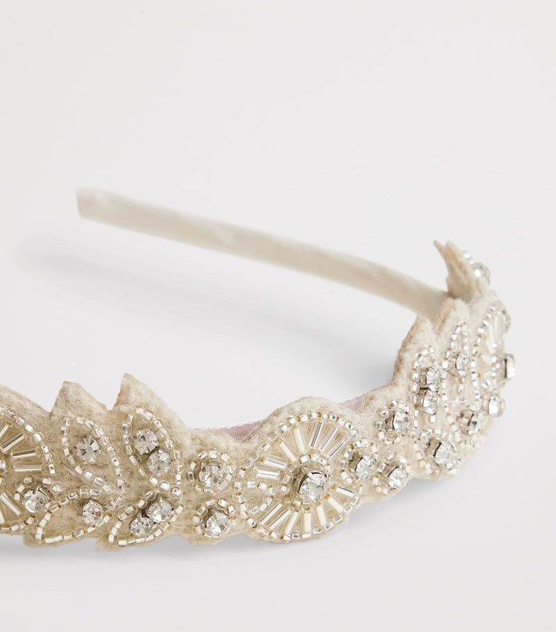 Bonpoint sweet beaded headband in cotton, UK version
