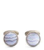 Tateossian agate circular cufflinks, UK version