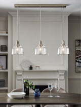 Next Next Brushed Nickel Gloucester 3 Light Pendant Ceiling Light- Buy online at McGrocer