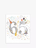 Woodmansterne 65th birthday card with white envelope, UK version