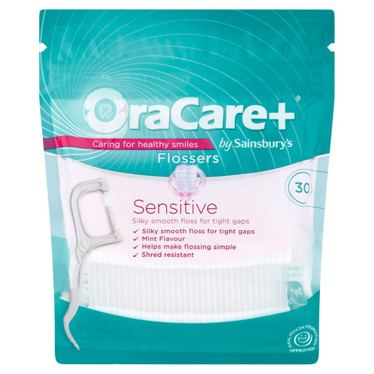 OraCare+ Sensitive Flossers x30 dental accessories & floss Sainsburys   