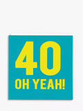 Redback Cards 40th birthday card, UK version
