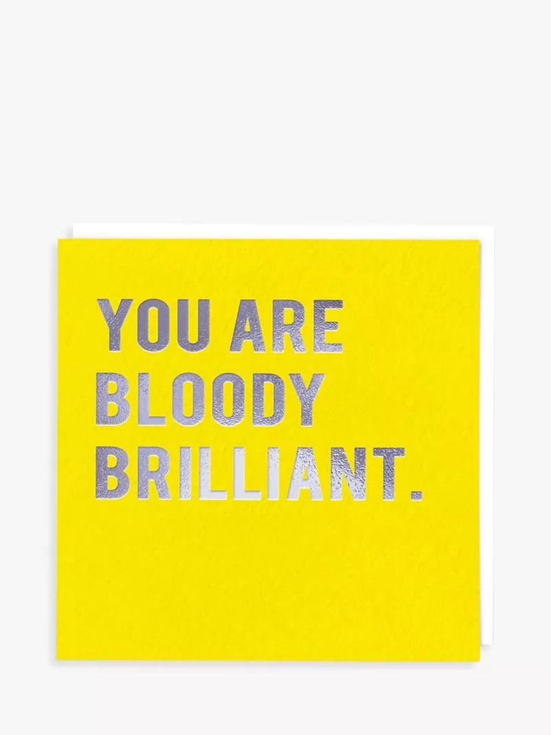 Redback Cards brilliant greeting card 15.5x15.5cm, imported from the UK