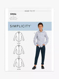 Simplicity S9056 sewing pattern for boys slim fit shirts - British product
