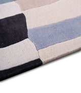 Harrods Handwoven Wool Geometric Print Rug in Soft Green and Blue, 3.05m x 2.44m- Buy online at McGrocer