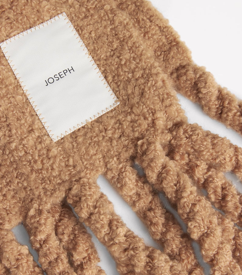 Joseph bouclé knit scarf in wool blend (British brand)