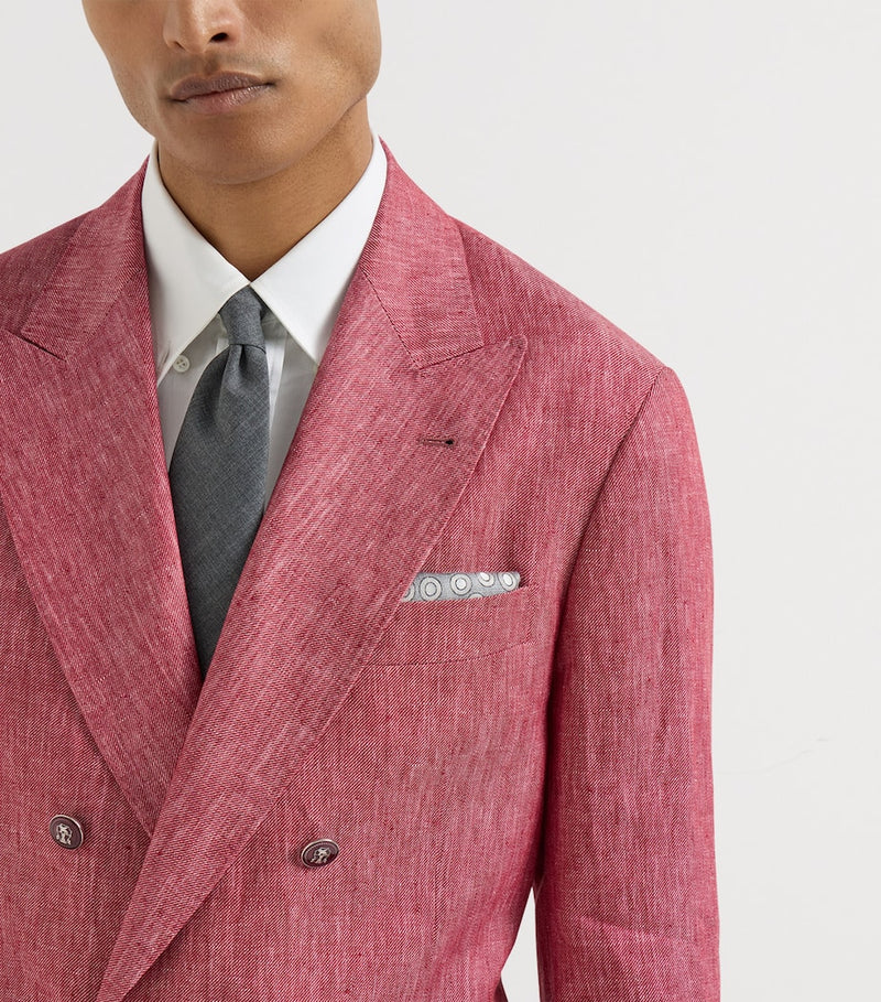 Brunello Cucinelli silk jacquard polka-dot pocket square 35cm (British brand)