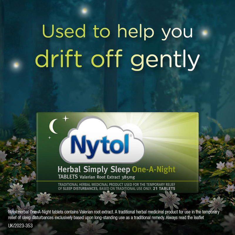 Nytol Herbal Simply Sleep tablets 21, imported from the UK