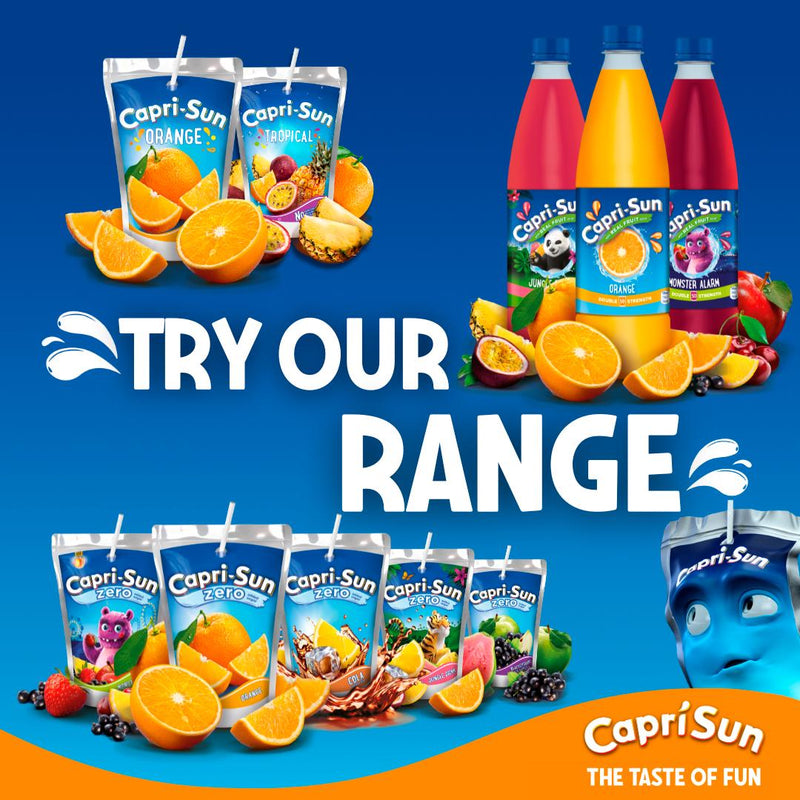 Capri-Sun soft drink Mango & Passion Fruit 330ml, imported from the UK
