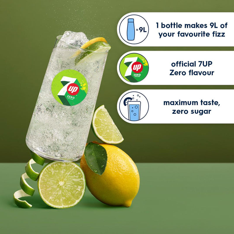 7Up Sodastream drink syrup sugar free 440ml (British brand)