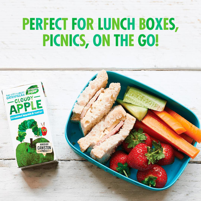 Cawston Press The Very Hungry Caterpillar cloudy apple juice 3x200ml, imported from the UK