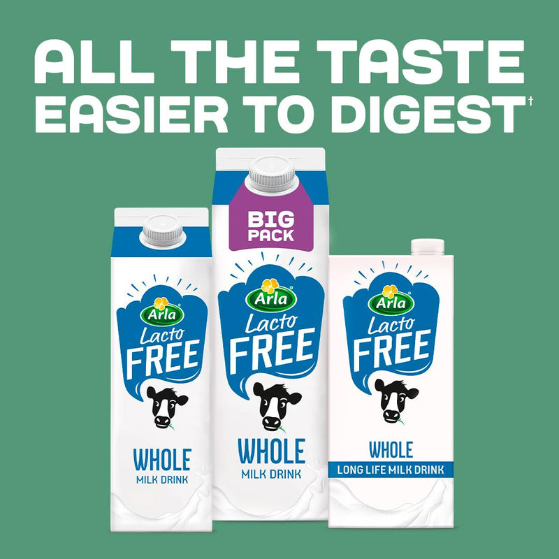 Arla Lactofree fresh whole milk drink 1 litre - British product
