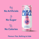 Aqua Libra Sparkling Water Raspberry Blackcurrant 4x330ml - British product