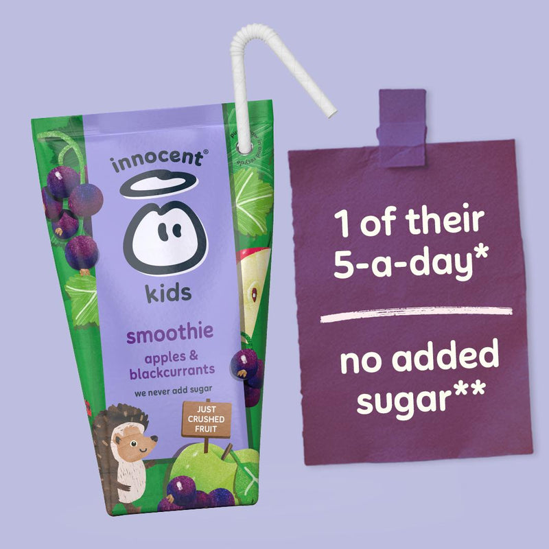 Innocent Kids apples and blackcurrants smoothies 4 x 150ml - British product